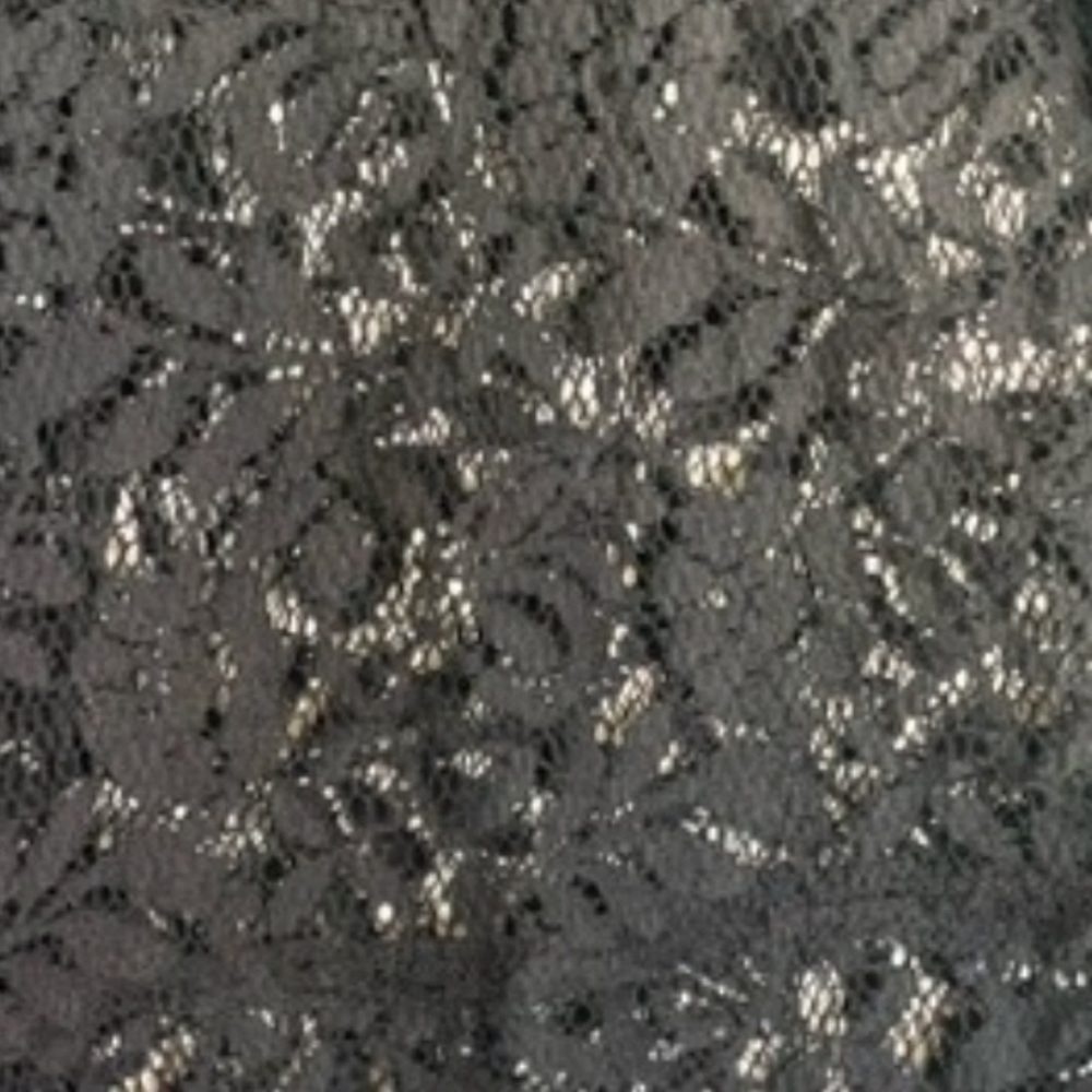 π Chelsea Flower Shirt Jacket Lace Mother of Pearl Buttons New Yearβs Eve BLK S - Picture 2 of 16